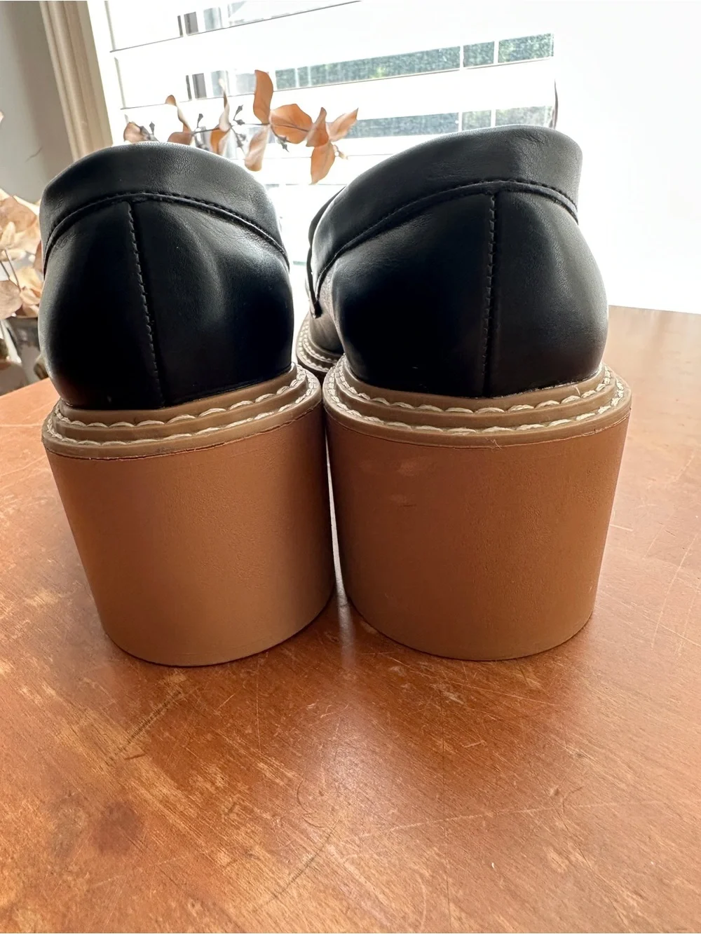 ShuShop Tabatha Black Platform Loafers